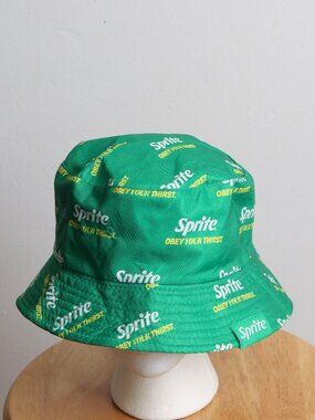 Sprite Reversable Bucket Hat Mens Green OS All Over Print Obey Your Thirst